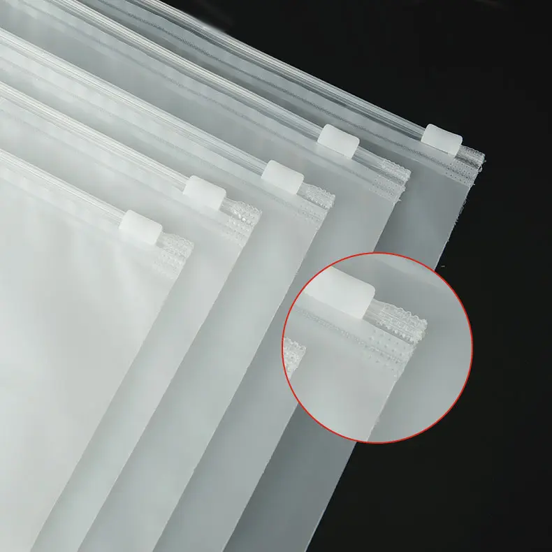 Biodegradable EVA Zipper Lock Self-Sealing Poly Bags for Garment Packaging