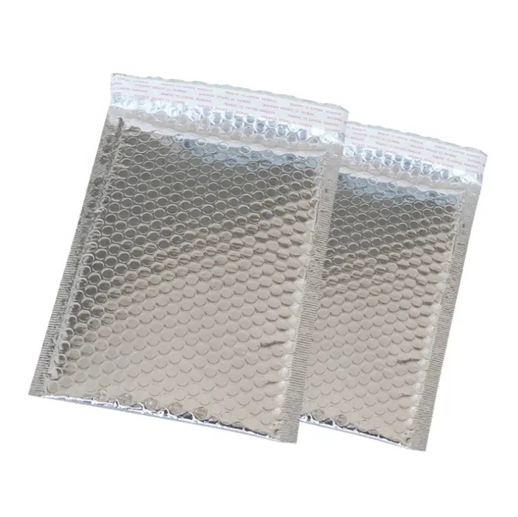 Metallic Silver Bubble Mailer Factory Customized Self Sealing Shipping Bags